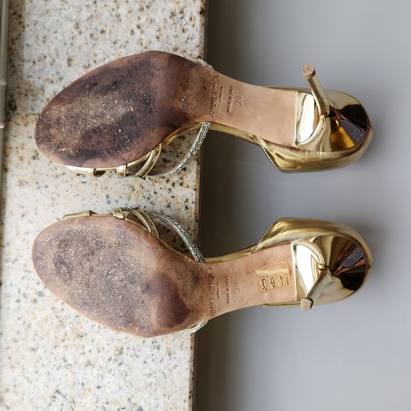 Jimmy choo champagne glitter heels - Picture 3 of 3